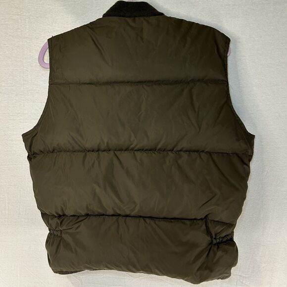 Vintage Schott Bros Down Puffer Vest Mens M Green Goose Insulated Outdoor 80s - Picture 3 of 7